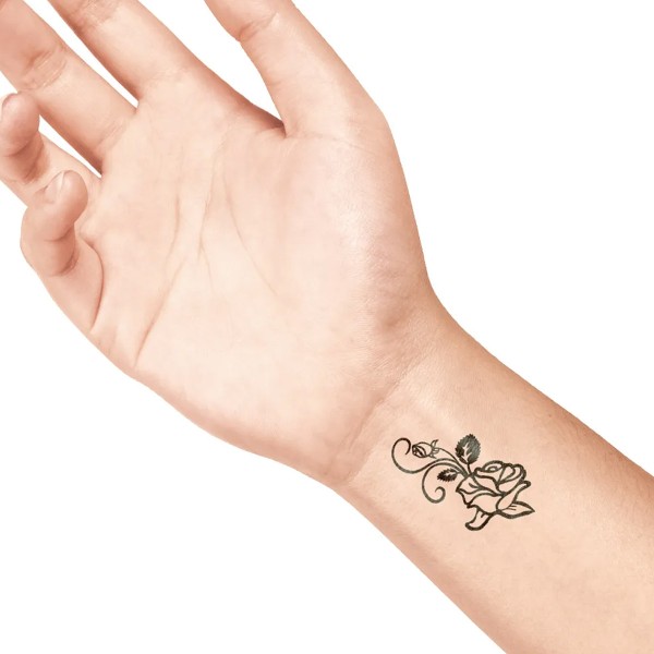 Tampon tatouage temporaire LaDot - Rose géante 250 - 4 x 6 cm - Photo n°3