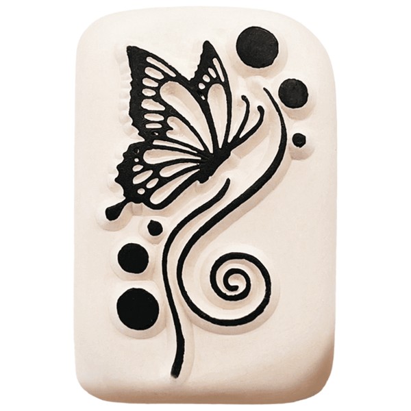Tampon tatouage temporaire LaDot - Curly papillon - 4 x 6 cm - Photo n°1