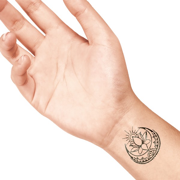 Tampon tatouage temporaire LaDot - Lotus - 4,5 x 4,5 cm - Photo n°3