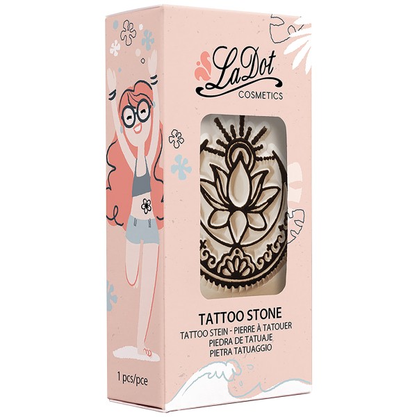 Tampon tatouage temporaire LaDot - Lotus - 4,5 x 4,5 cm - Photo n°4