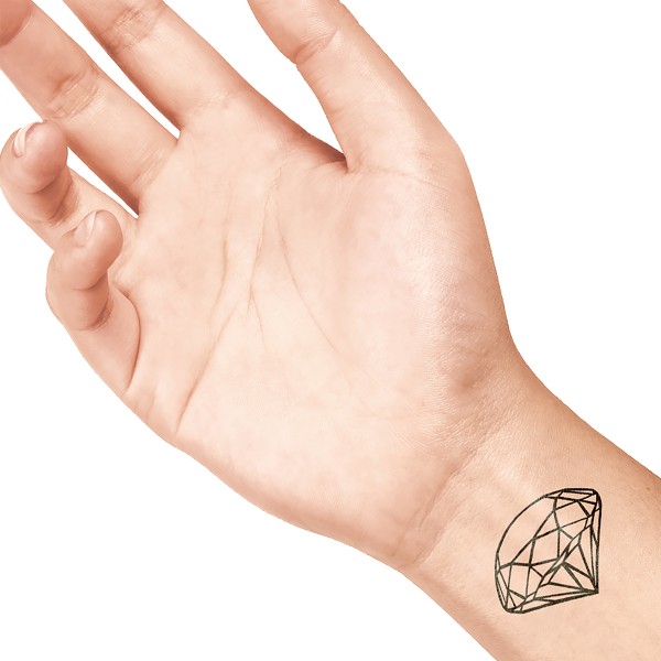 Tampon tatouage temporaire LaDot - Diamant - 4,5 x 4,5 cm - Photo n°3