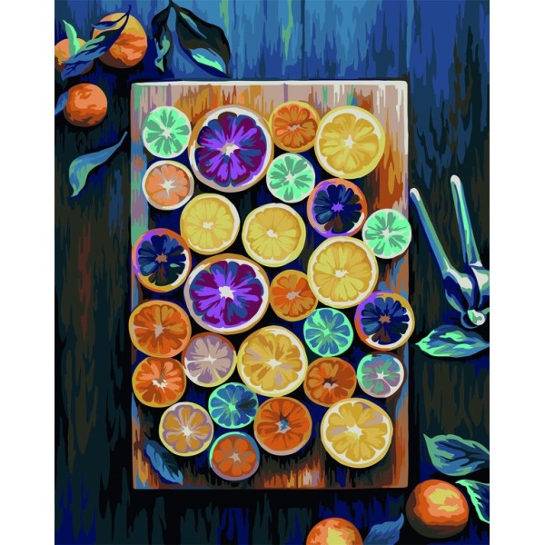Kit de peinture par numéro. Mélange de fruits 40x50 cm T307 - Photo n°1