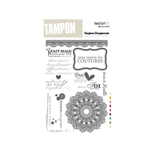 Tampons clear Couture Bout d' ficelle Kesi'art - Photo n°1