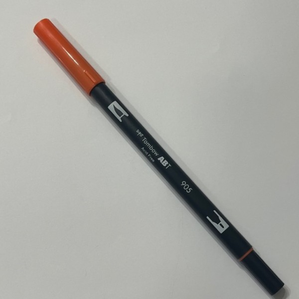 Feutre aquarellable Tombow ABT Dual pinceau Pen 905 orange - Photo n°1