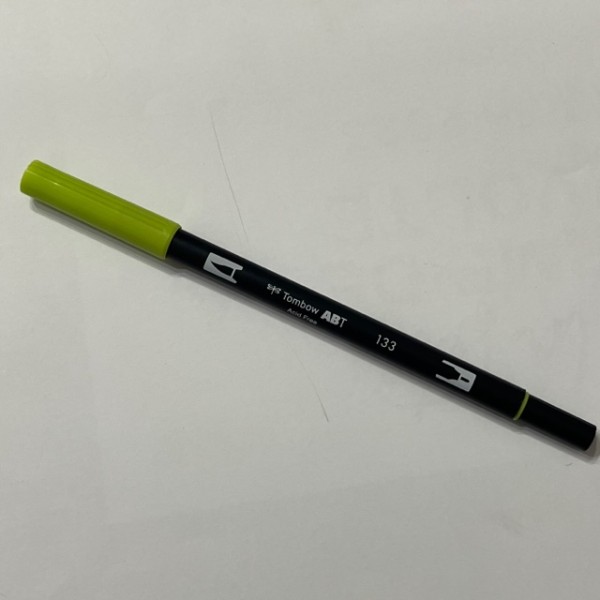 Feutre aquarellable Tombow ABT Dual pinceau Pen 133 vert jaune - Photo n°1