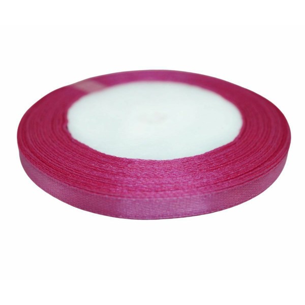 Deep Pink Crafts Tissu Décoratif Mariage Kanzashi Thin Ribbon Satin 6mm - Photo n°1