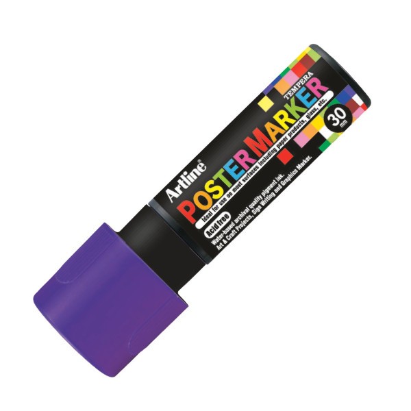 Marqueur - Violet - Tous supports - Pointe carré 30mm - PosterMarker Tempera - Photo n°1