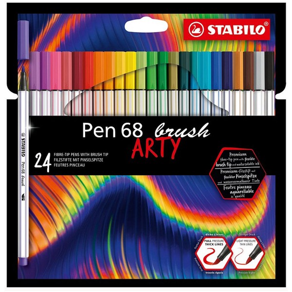STABILO Pen 68 Brush Arty - 24 pcs - Photo n°1