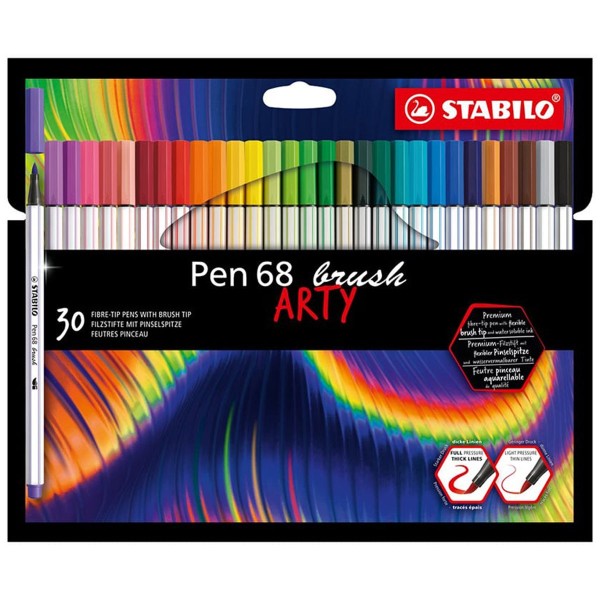 STABILO Pen 68 Brush Arty - 30 pcs - Photo n°1