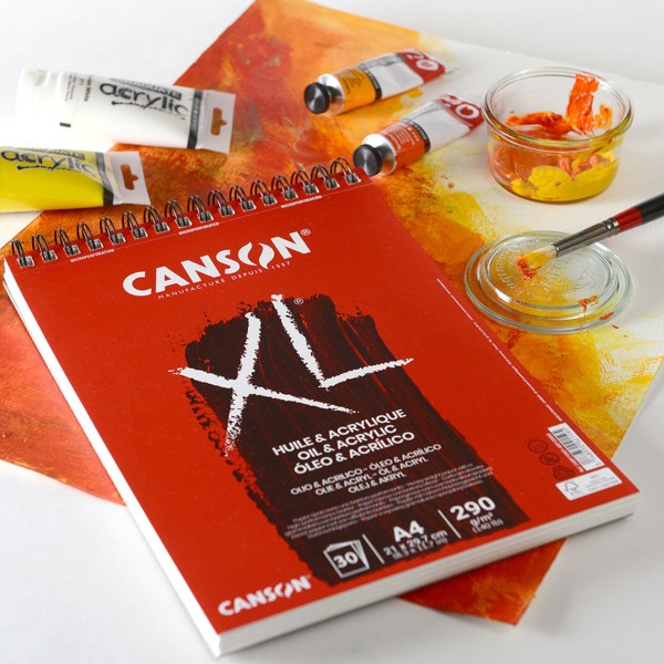 Carnet XL Canson - Huile & Acrylique - A4 - 290 g - 30 feuilles - Photo n°2