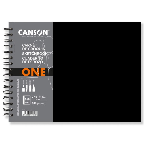 Carnet Art Book One Canson - Croquis - 21,6 x 27,9 cm - 100 g - 80 feuilles - Photo n°1