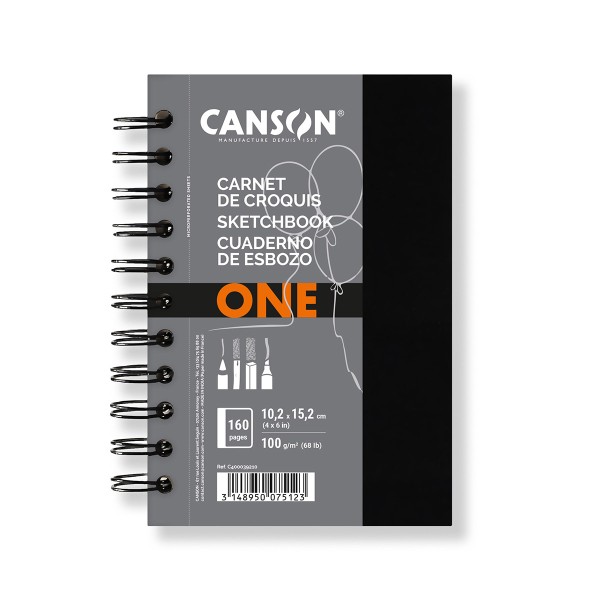 Carnet Art Book One Canson - Croquis - 10,2 x 15,2 cm - 100 g - 80 feuilles - Photo n°1