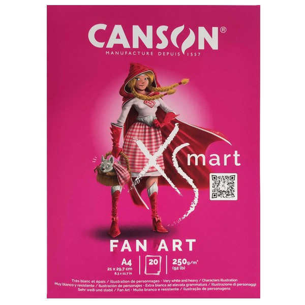Bloc Canson Xsmart - Fan Art - A4 - 250 g - 20 feuilles - Photo n°1