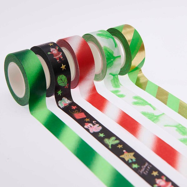 Masking Tape Rico Design - Christmas Rocks - Airbrush - 1,5 cm x 10 m - 5 pcs - Photo n°3