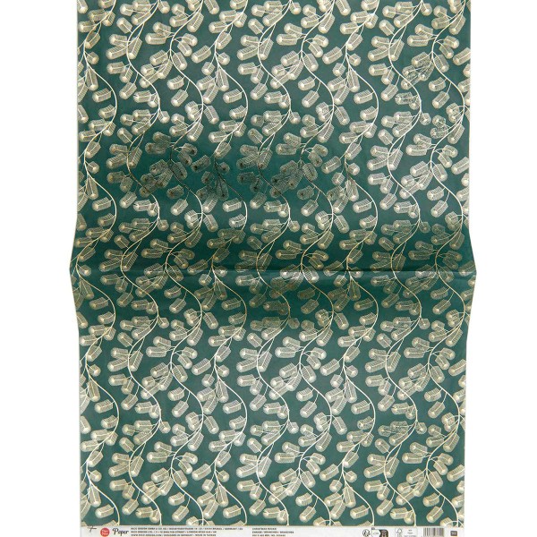 Papier Paper Patch - Branches de Noël - Vert - 30 x 42 cm - 1 feuille - Photo n°0