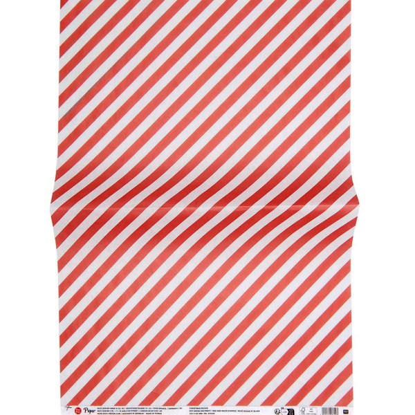 Papier Paper Patch - Rayures - 30 x 42 cm - 1 feuille - Photo n°1