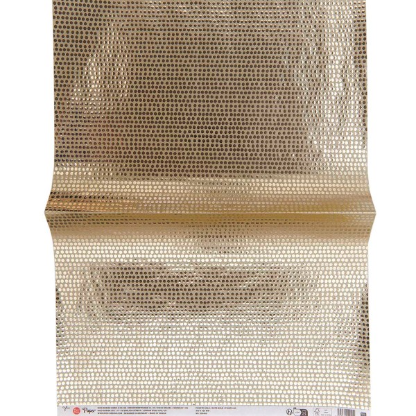 Papier Paper Patch - A pois - Dorés - 30 x 42 cm - 1 feuille - Photo n°1