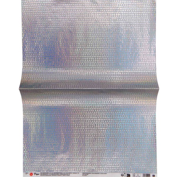 Papier Paper Patch - A pois - Argenté - 30 x 42 cm - 1 feuille - Photo n°1