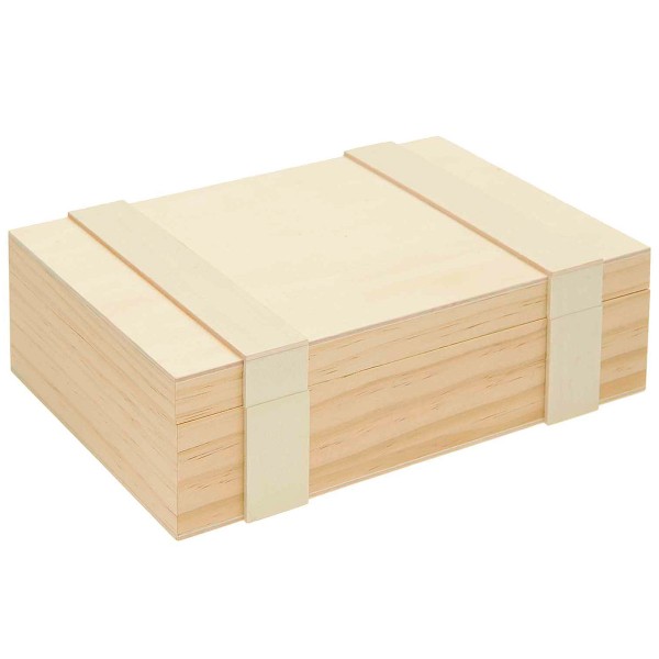 Boîte en bois - 6 compartiments - 24 x 16,5 x 7,3 cm - Photo n°3