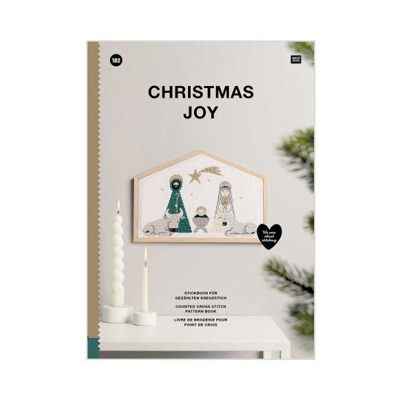 Livre broderie n°182 Rico Design - Point de croix - Christmas Joy - 23 x 16,5 cm - 64 pages - Photo n°1