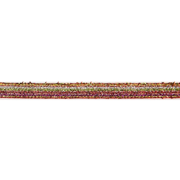 Ruban velours pailleté - Multicolore - 1 cm x 3 m - Photo n°1