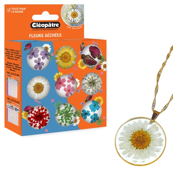 Kit accessoires résine - Fleurs séchées - Multicolore - 9 pots - Photo n°5
