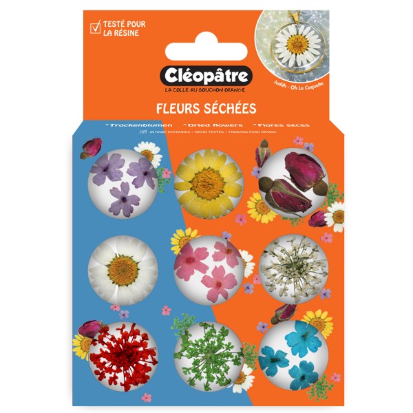 Kit accessoires résine - Fleurs séchées - Multicolore - 9 pots - Photo n°6