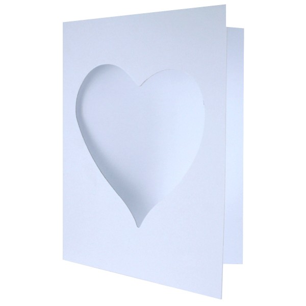 Cadres photo à décorer - Coeur - Blanc - 16 x 22 cm - 10 pcs - Photo n°1