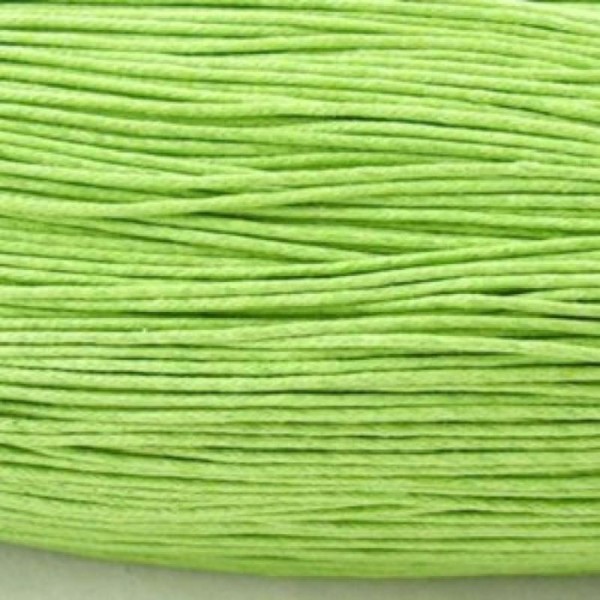 Fil coton ciré Vert anis  1mm par 10 mètres - Photo n°1