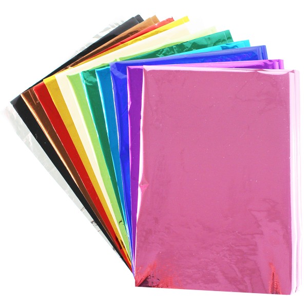 Papier transfert métallisé - Multicolores - A4 - 12 pcs - Photo n°1