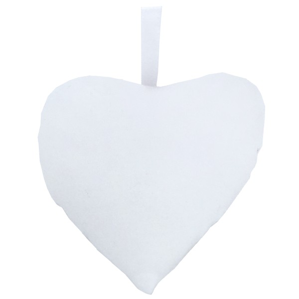 Coeurs à suspendre en coton - Blanc - 8 x 9 cm - 10 pcs - Photo n°3