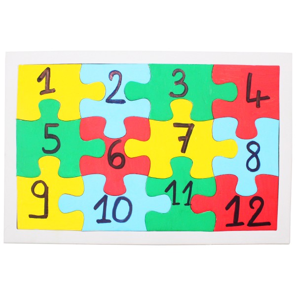 Puzzles en carton à décorer de 12 pièces- 14 x 21 cm - 10 pcs - Photo n°2