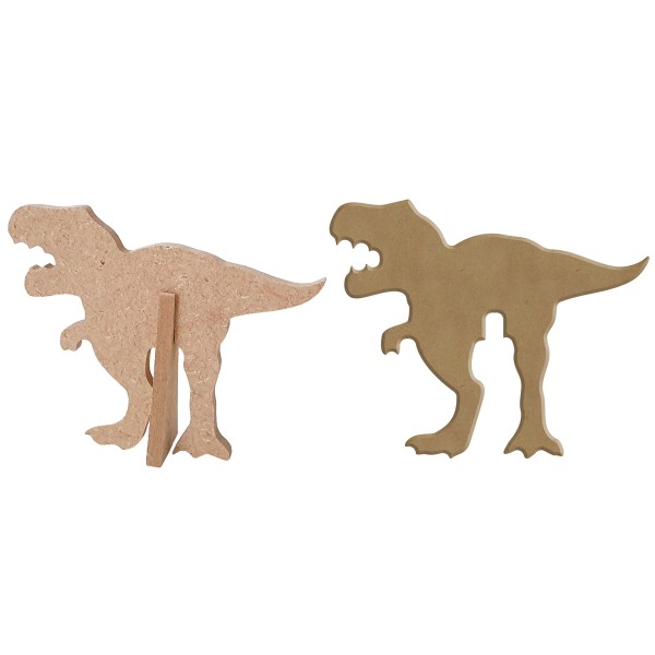 Formes en bois à décorer - Dinosaure - 10 cm - 6 pcs - Photo n°3