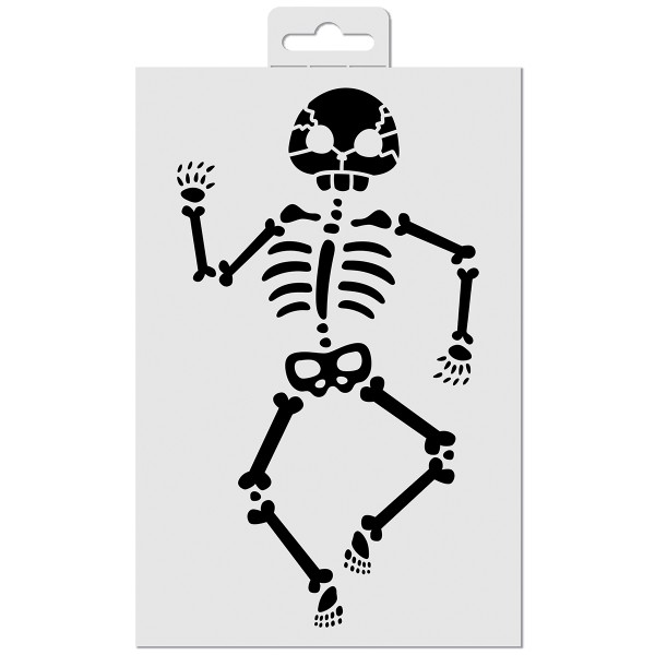 Pochoir décoration - Squelette - 20 x 13 cm - Photo n°1