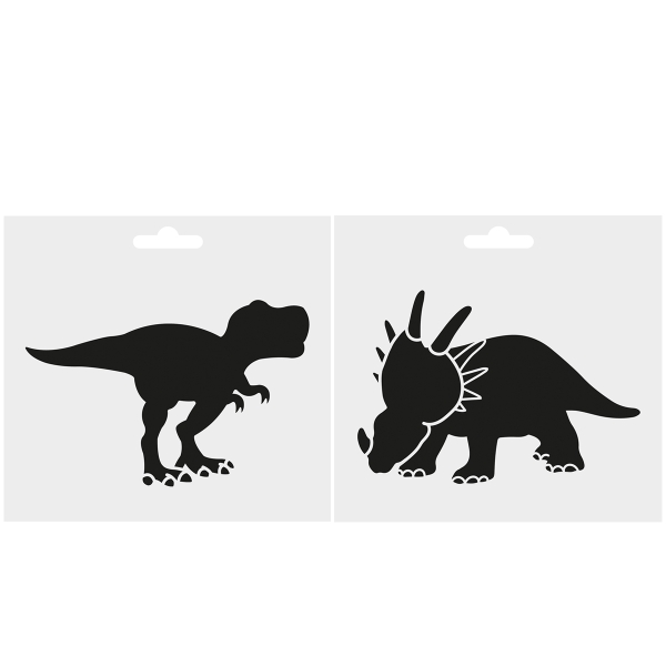 Pochoirs enfant - Dinosaure - 12,5 x 15 cm - 6 pcs - Photo n°4