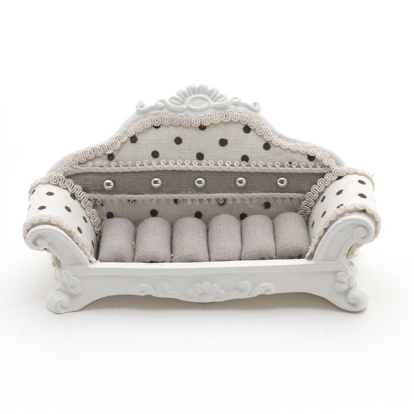 Porte bijoux bagues canapé sofa à pois - Présentoirs pour bijoux Beige - Photo n°1