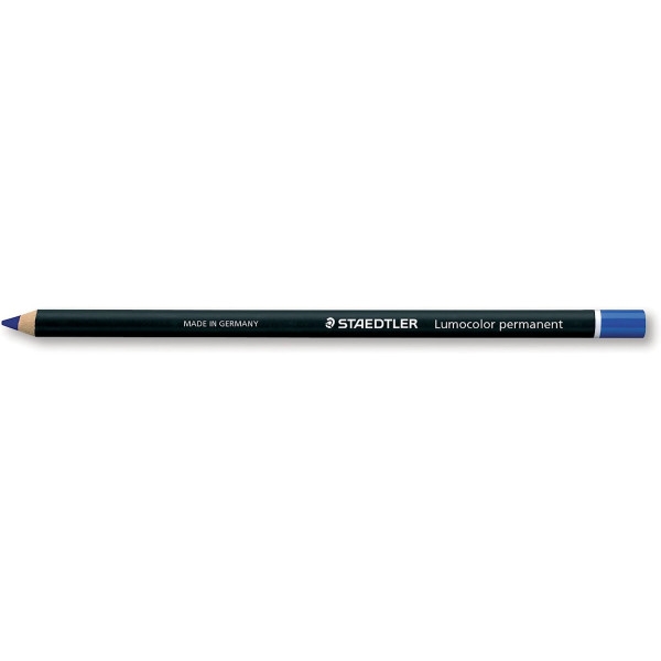 Crayon - permanent - Bleu - Tous supports - Staedtler - LumoColor Glasochrom - Photo n°1