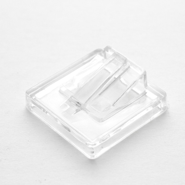 Lot 10 supports bagues plot carré plastique Transparent - Photo n°0