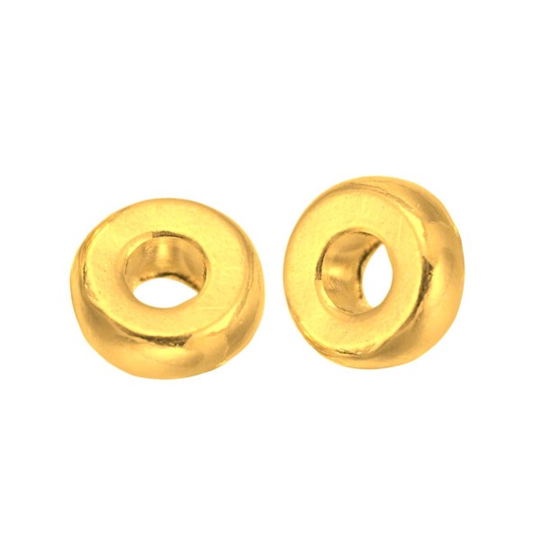 10 X perles breloques 8mm anneau simple de séparation intercalaires rondelles dorées IN20 - Photo n°1