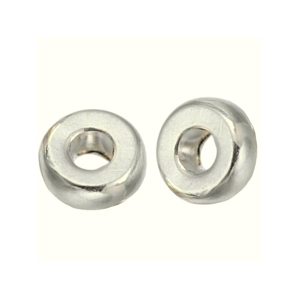 10 X perles breloques 8mm anneau simple de séparation intercalaires rondelles argentées IN19 - Photo n°1