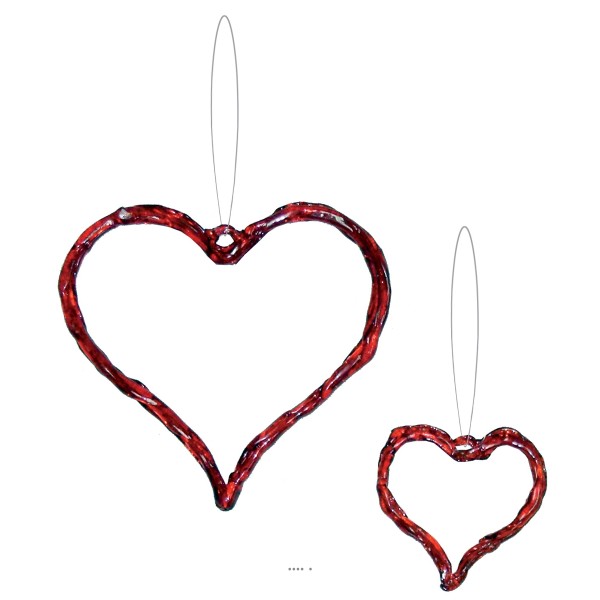 Coeurs Amour toujours 2 pieces H 8 et 15 cm - Photo n°1