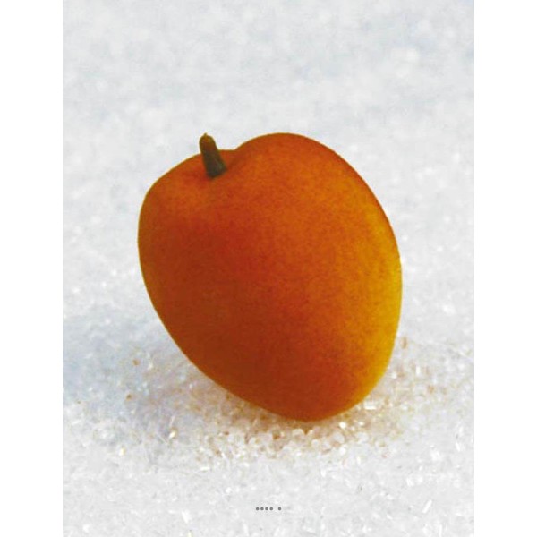 Abricot artificiel Orange en lot de 2 en Plastique soufflé D 55 mm - Photo n°1