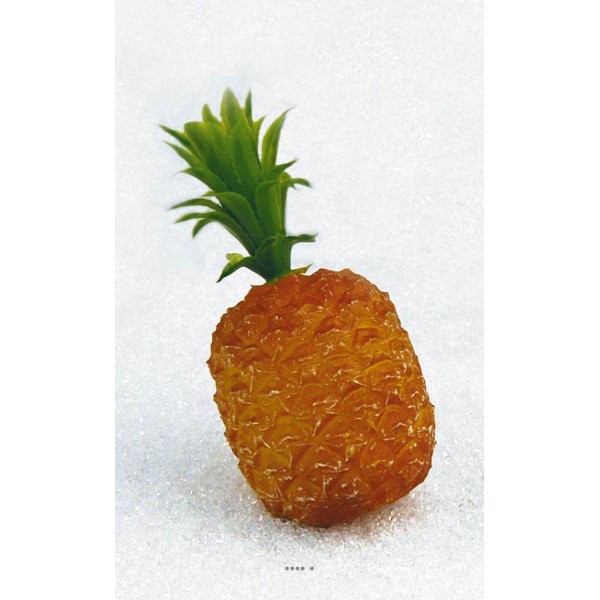 Ananas artificiel petite taille en Plastique soufflé H 210x100 mm - Photo n°1