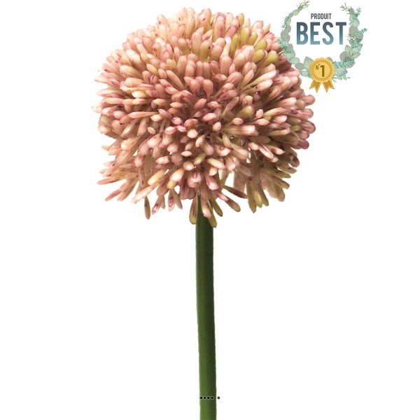Allium artificiel en tige H 45 cm Rose - BEST - Photo n°1