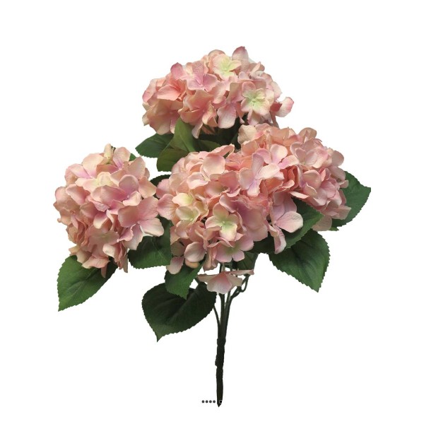 Bouquet d’Hortensia artificiel en branche, H 45 cm Rose - BEST - Photo n°2