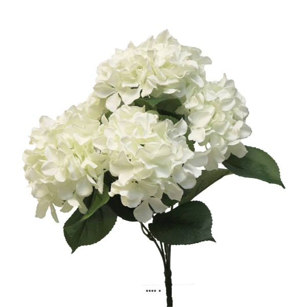 Bouquet d’Hortensia artificiel en branche, H 45 cm Crème - BEST - Photo n°2