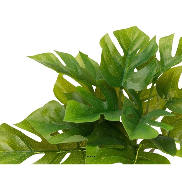 Philodendron artificiel en pot feuilles ouvertes H 17 cm D 21 cm - Photo n°3
