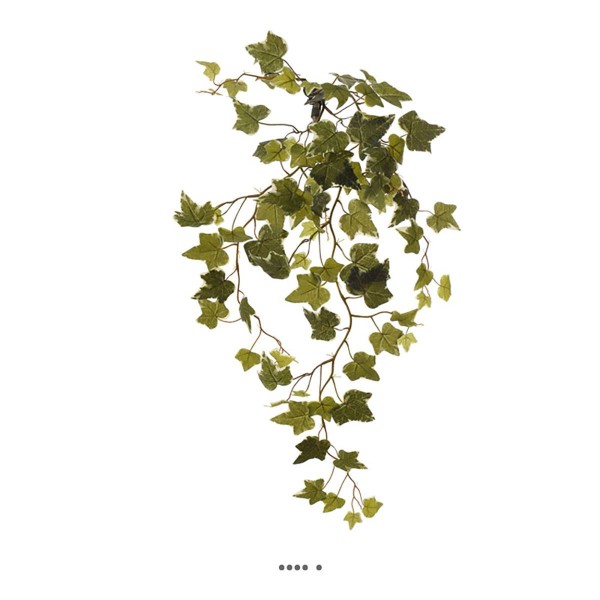 Chute de lierre artificiel L 84cm 88 feuilles vert-blanc - Photo n°2