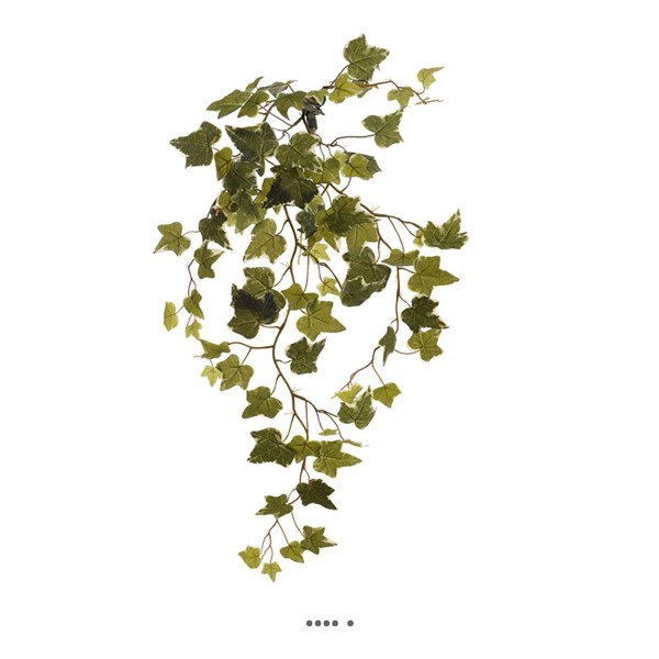 Chute de lierre artificiel L 84cm 88 feuilles vert-blanc - Photo n°1