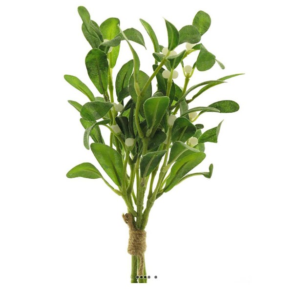 Bouquet de 3 branches de gui artificiel effet givré H 35 cm - Photo n°2